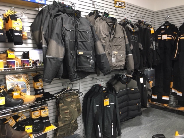 JCB clothing range at Pecks