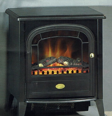 Heater with flame effect